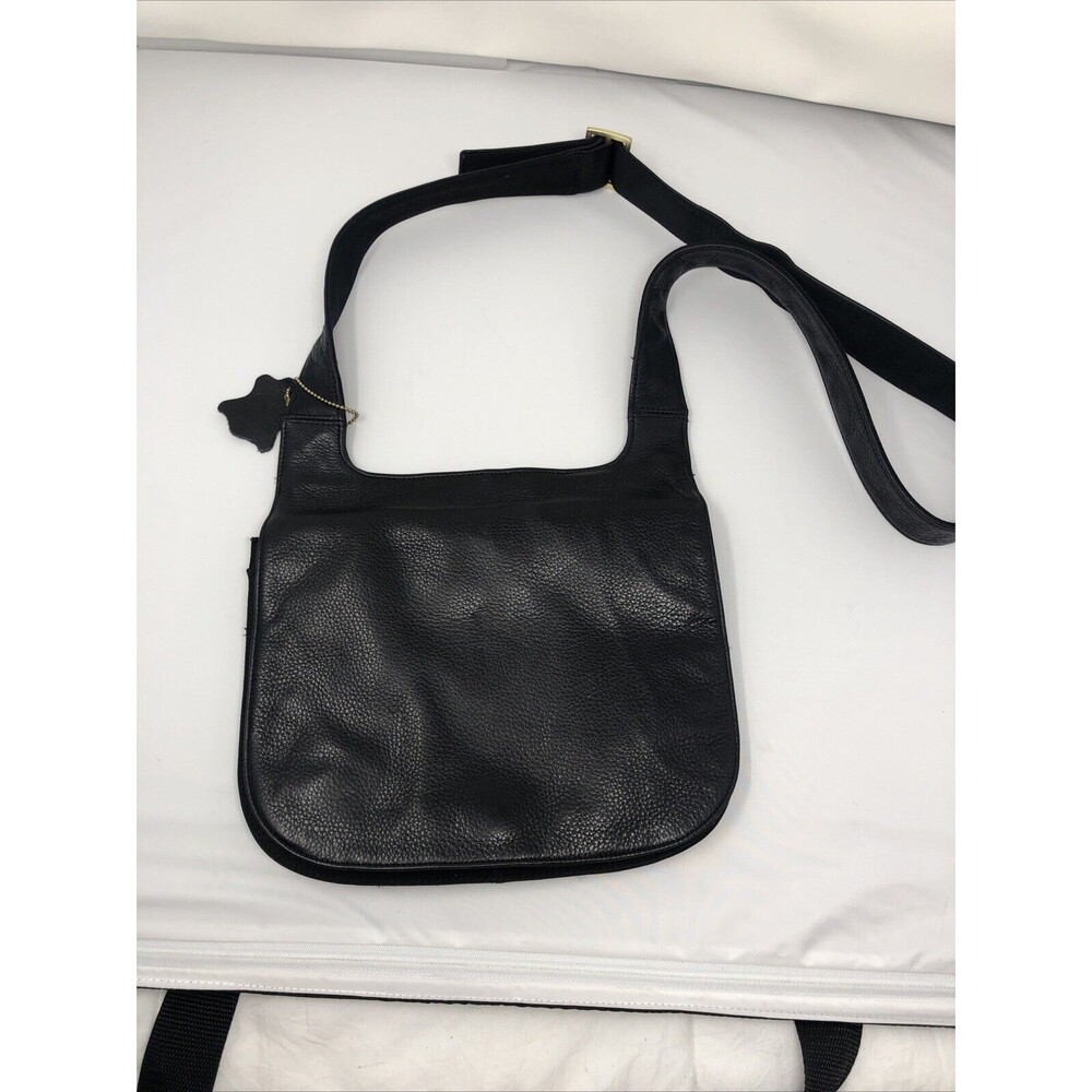 Giani Bernini Purse Vintage Leather Black Adjustable Strap Shoulder Bag